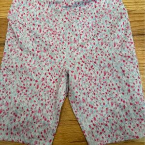 Zella Kids Patterned Shorts - Pink and Gray